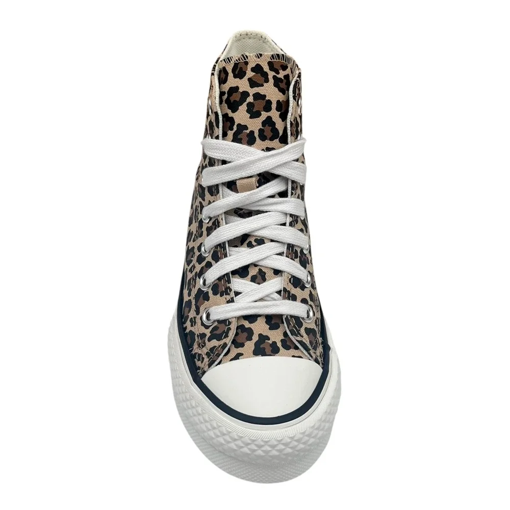 Converse Chuck Taylor Lift Youth Girls High-Top Sneakers Size 3 Vintage Leopard
